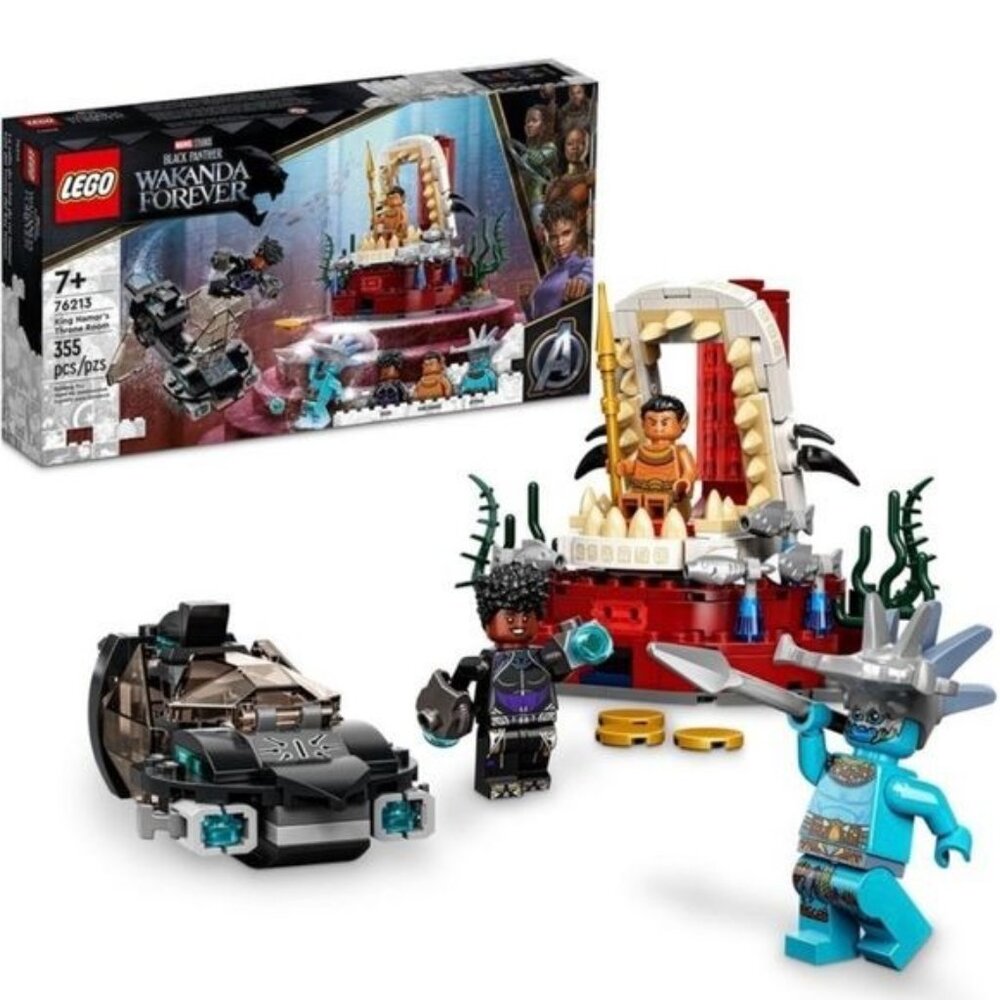 LEGO Marvel Black Panther WAKANDA FOREVER King Namor’s Throne Room  355 Pcs